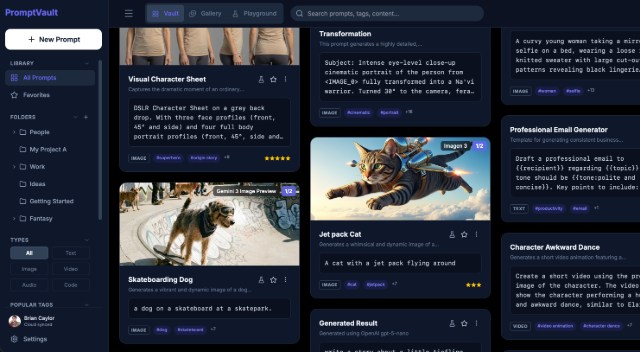 Prompt Vault preview